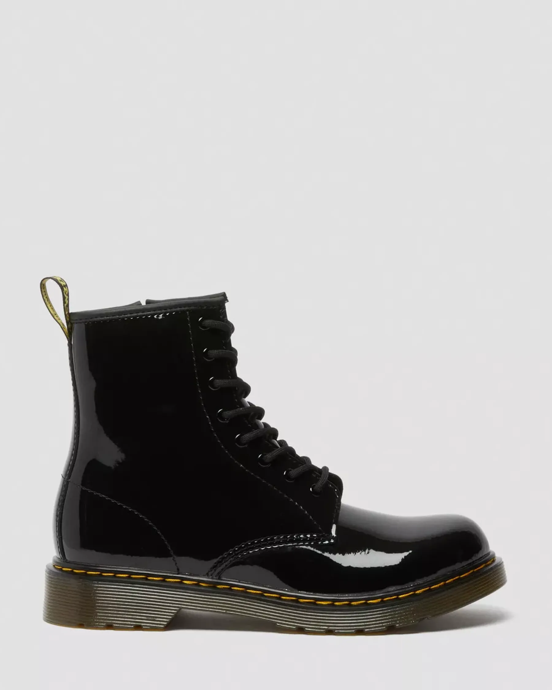 Glitter & Patent Boots|School Styles>Dr. Martens Youth 1460 Patent Leather Lace Up Boots Black — Patent Leather