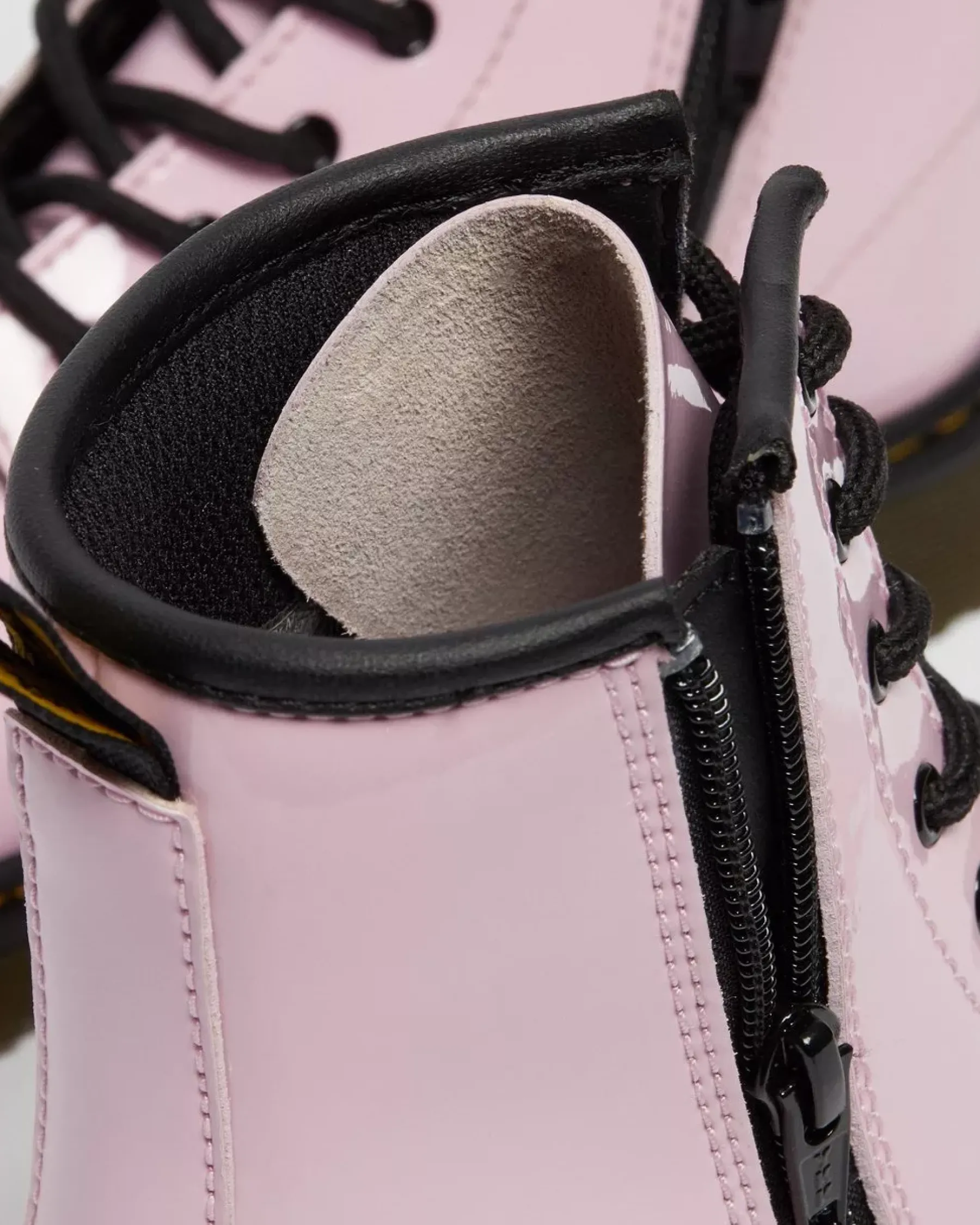 Glitter & Patent Boots|School Styles>Dr. Martens Youth 1460 Patent Leather Lace Up Boots Pale Pink — Patent Leather