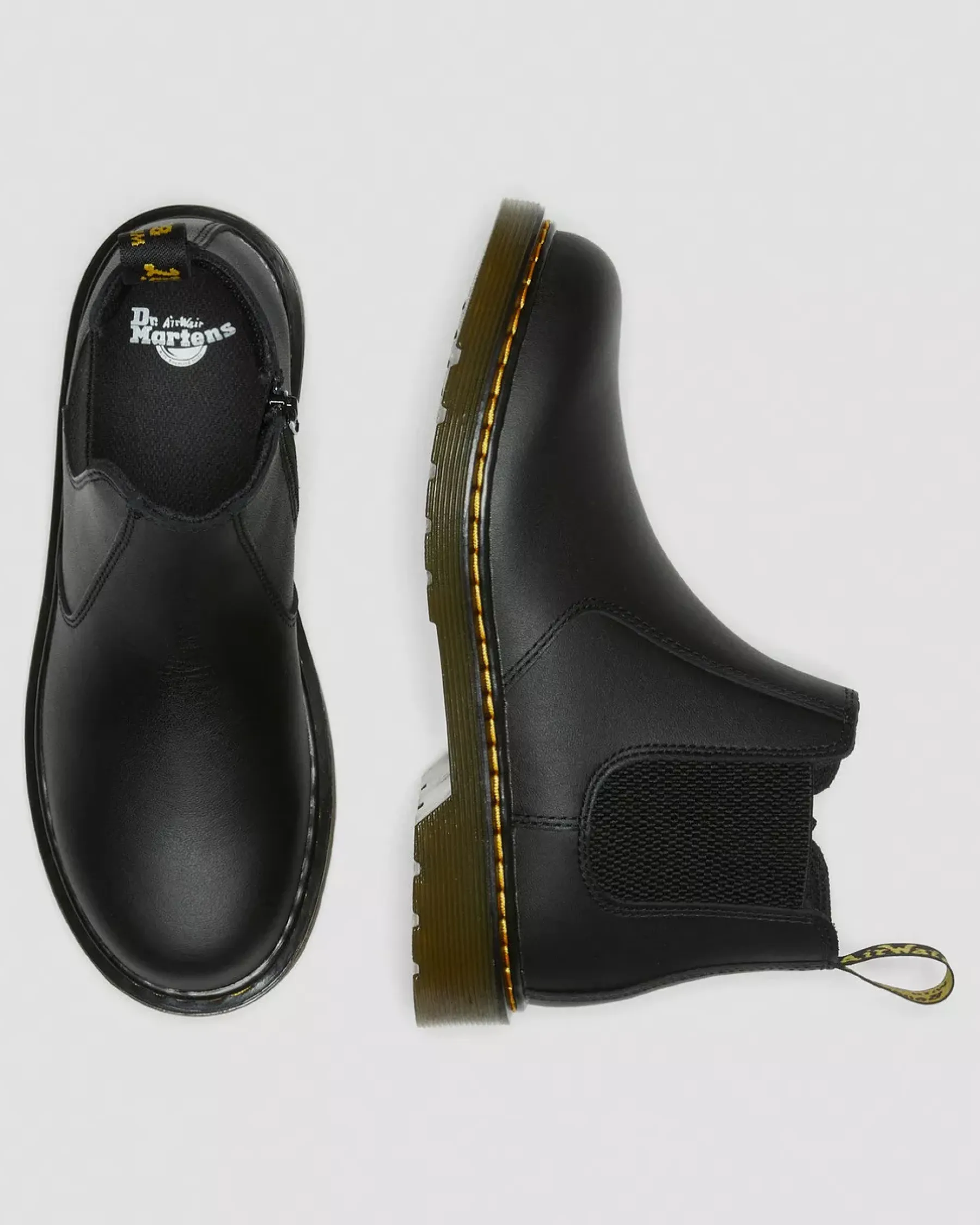 School Styles|Youth / 8-14 Years>Dr. Martens Youth 2976 Softy T Leather Chelsea Boots Black — Softy T