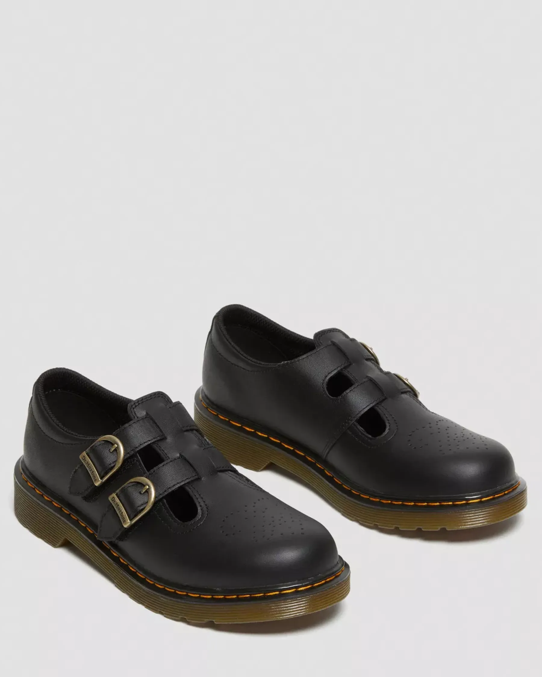 School Styles|Youth / 8-14 Years>Dr. Martens Youth 8065 Softy T Leather Mary Jane Shoes Black — Softy T