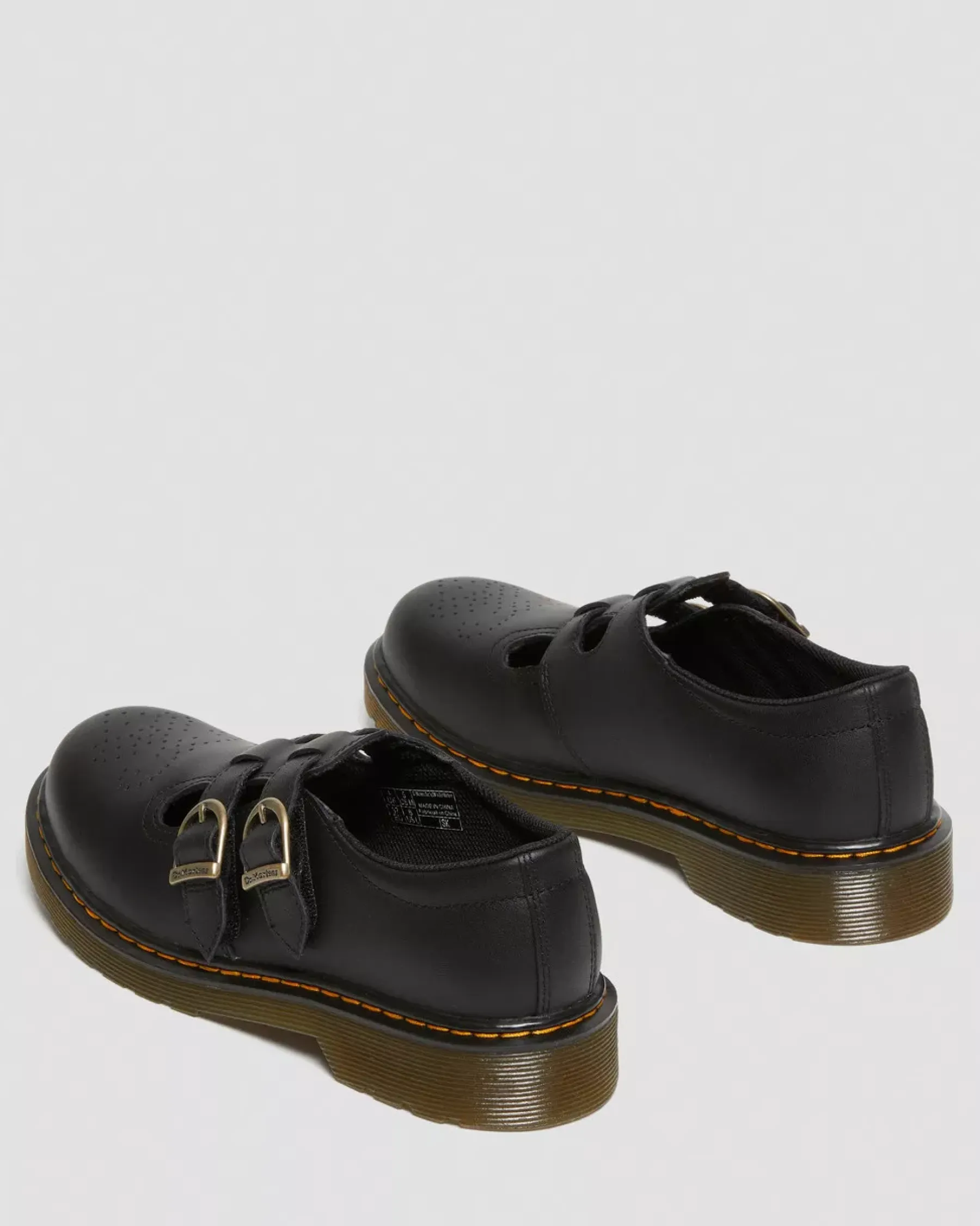 School Styles|Youth / 8-14 Years>Dr. Martens Youth 8065 Softy T Leather Mary Jane Shoes Black — Softy T