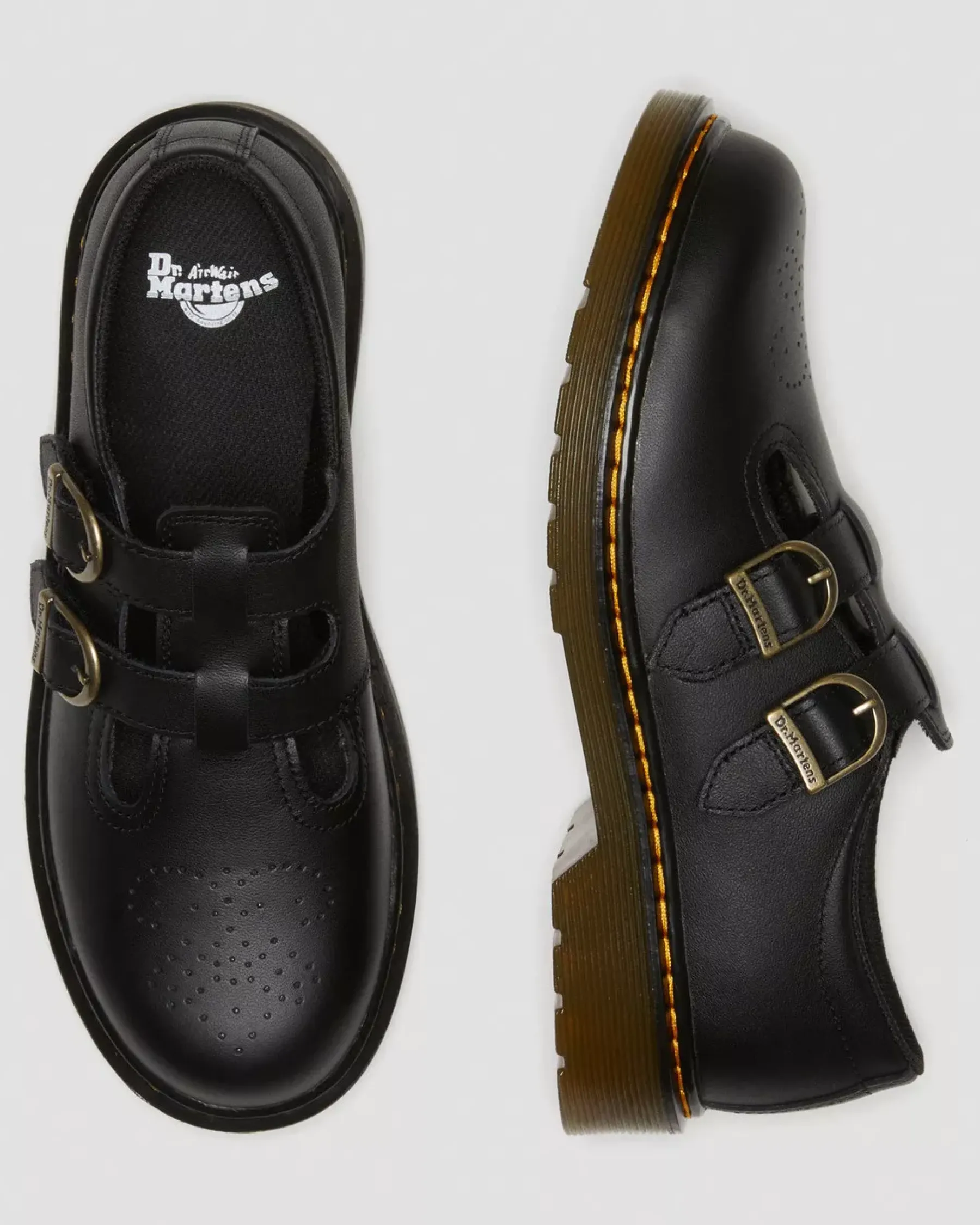 School Styles|Youth / 8-14 Years>Dr. Martens Youth 8065 Softy T Leather Mary Jane Shoes Black — Softy T