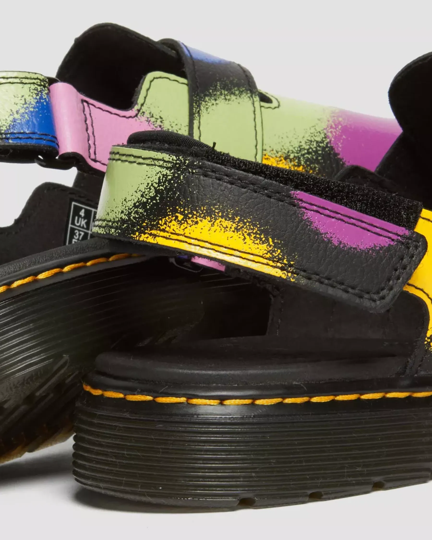 School Styles|Youth / 8-14 Years>Dr. Martens Youth Jorgie Haze Hydro Leather Slingback Mules Black