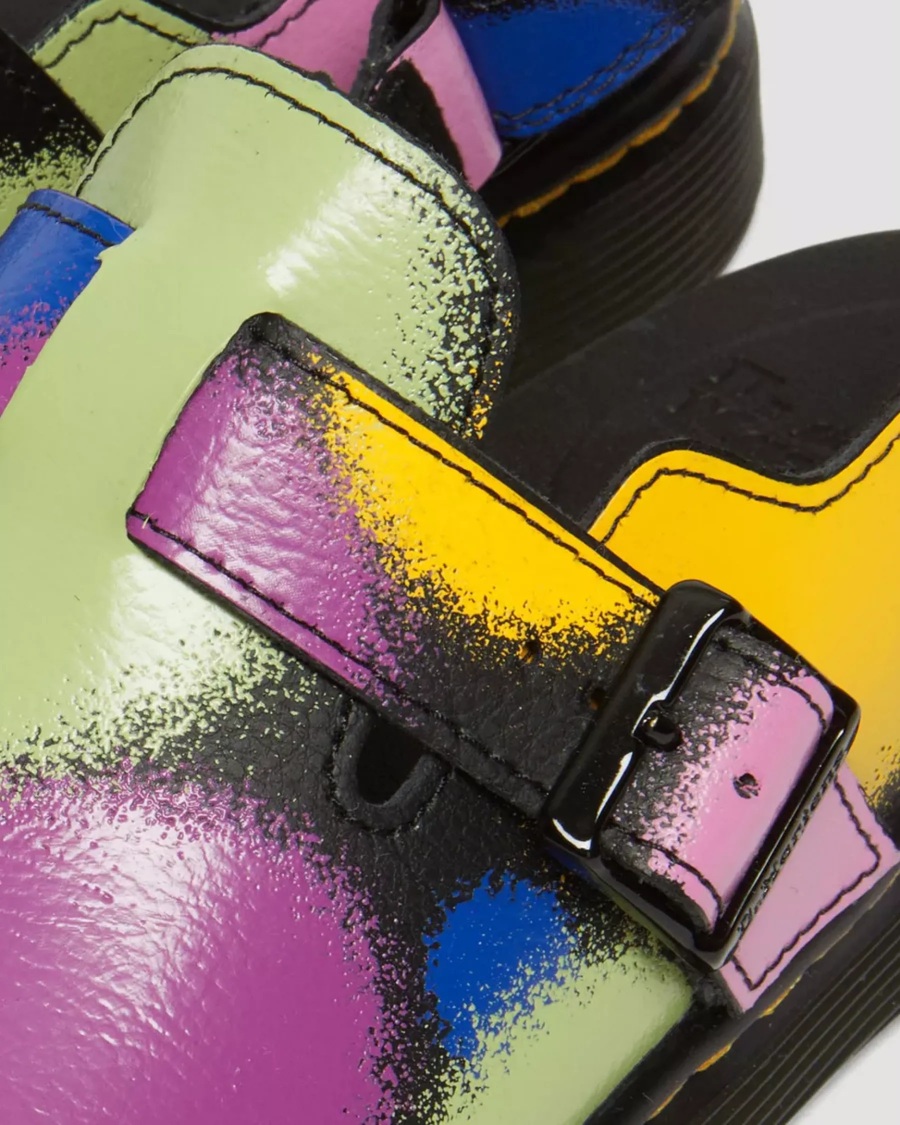 School Styles|Youth / 8-14 Years>Dr. Martens Youth Jorgie Haze Hydro Leather Slingback Mules Black