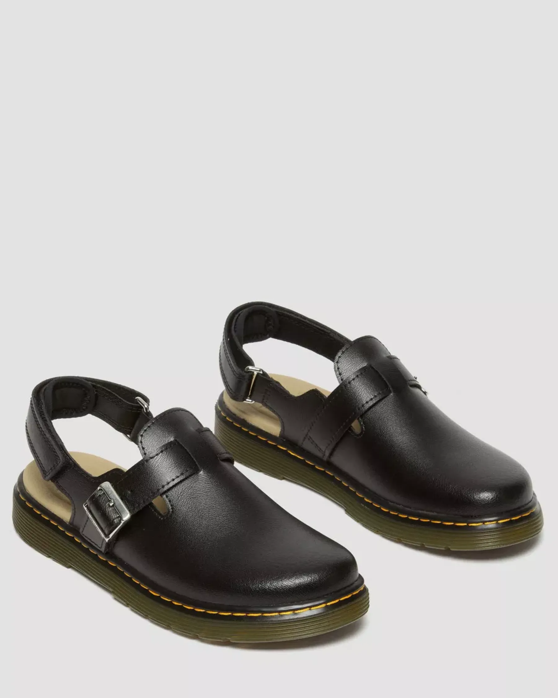 Glitter & Patent Boots|Youth / 8-14 Years>Dr. Martens Youth Jorgie Leather Slingback Mules Black — T Lamper
