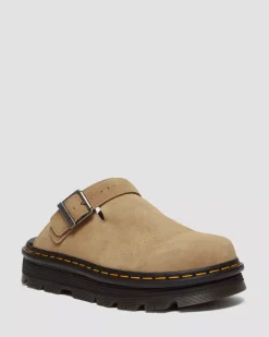 Mules & Slides|Sandals>Dr. Martens Zebzag Suede Casual Slingback Platform Mules Savannah Tan — E.H.Suede