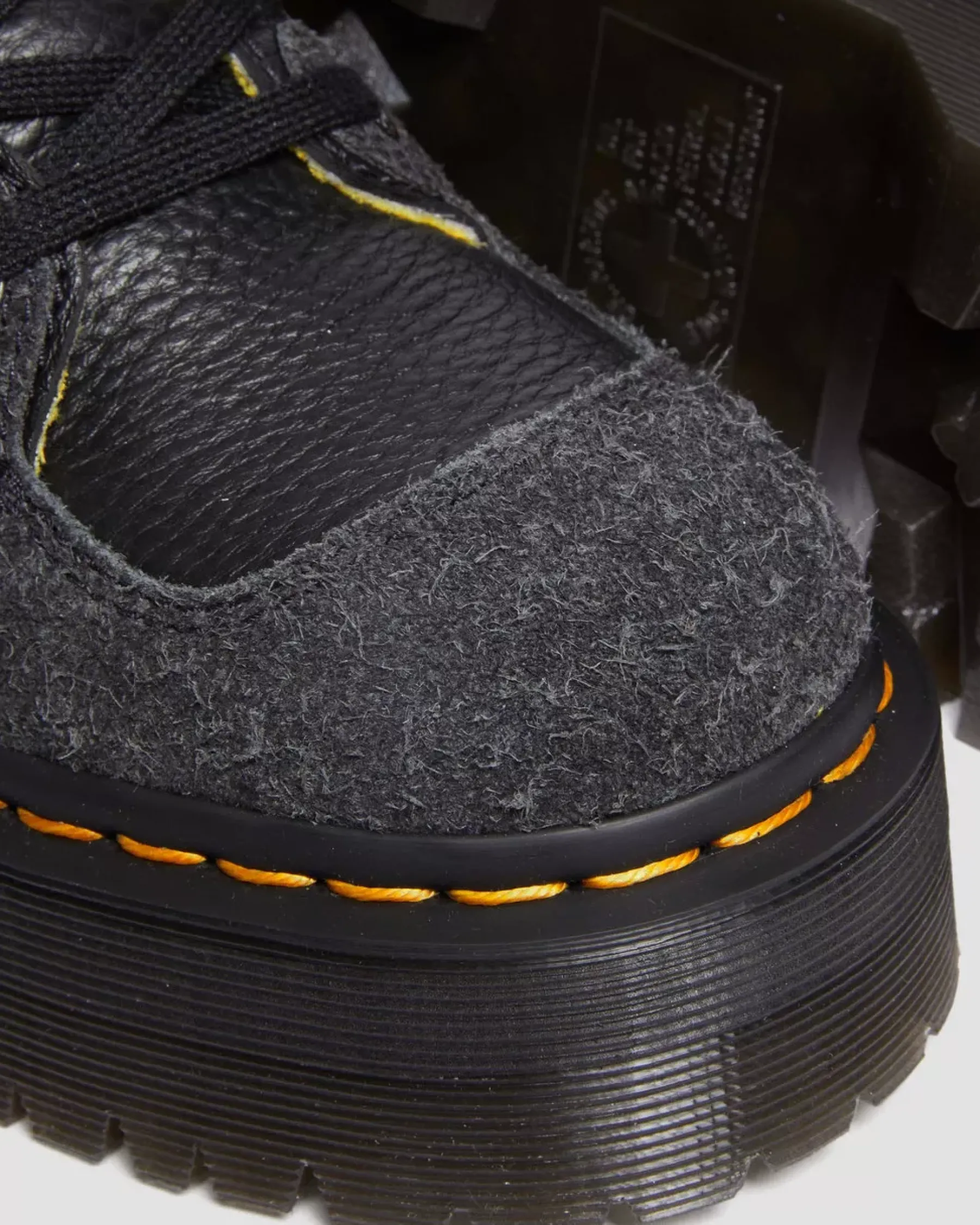 Sale|Ankle Boots>Dr. Martens Zuma Milled Nappa Leather & Suede Hiker Style Boots BLACK